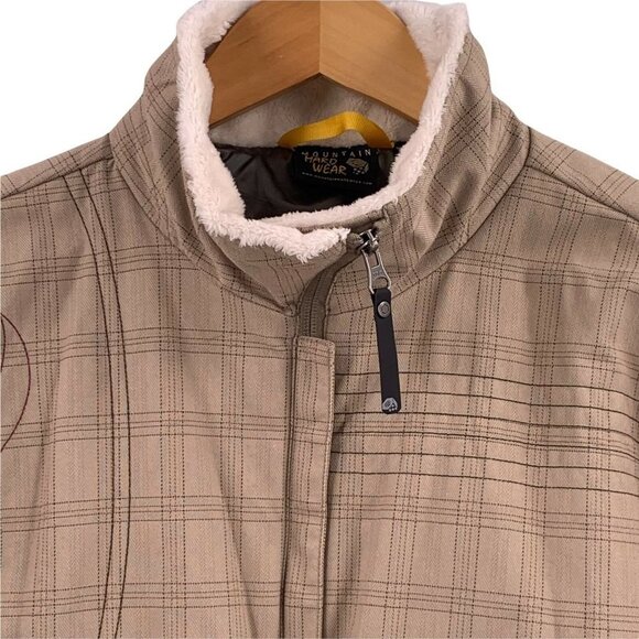 Mountain Hardwear Commotion Retromotion Light Tan Plaid Jacket Size Medium - Picture 3 of 8